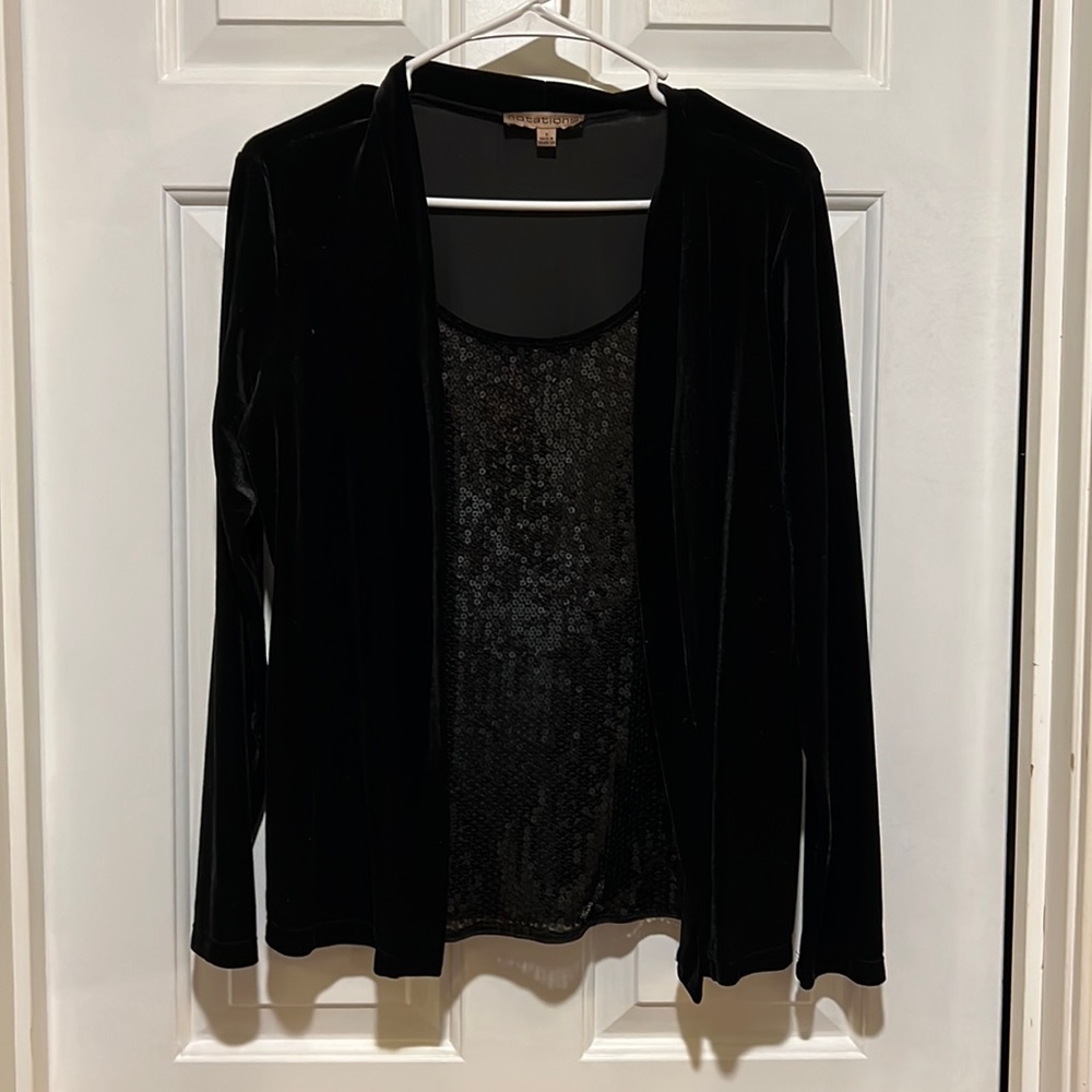Velvet & sequined evening jacket